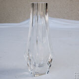 Signed Daum crystal vase