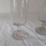 3 old bubbled glasses large model early XXth