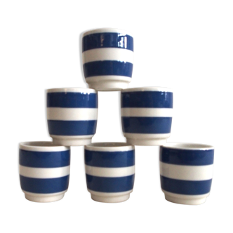 Series of 6 earthenware cockroaches