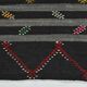 8x11 Gray & Black Striped Pattern Turkish Kilim Rug, 235x337Cm