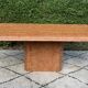 Large dining table in Rosso Alicante marble from the 70s-80s.
