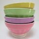 Four bowls Digoin Sarreguemines old pastel tones