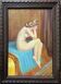 Peinture de portrait nu féminin vintage
