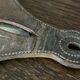 Mirror in saddle-stitched leather
