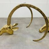 Hollywood Regency Ibex Coffee Table, Brass