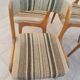 4 chairs wood and fabric 70s