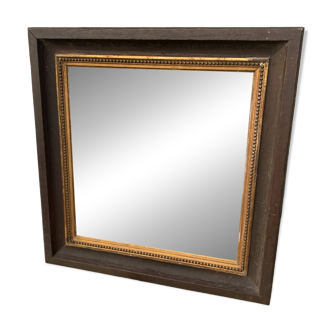 Miroir rectangulaire ancien, cadre sculpté