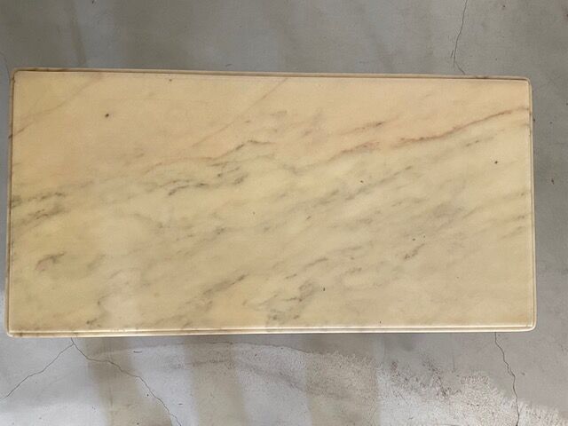 Marble and bronze coffee table