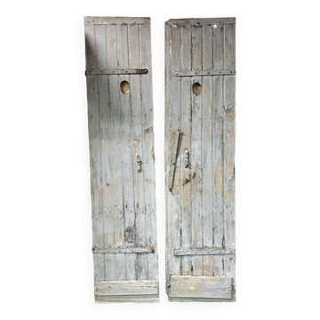 Pair of fir shutters from the early 20th century.