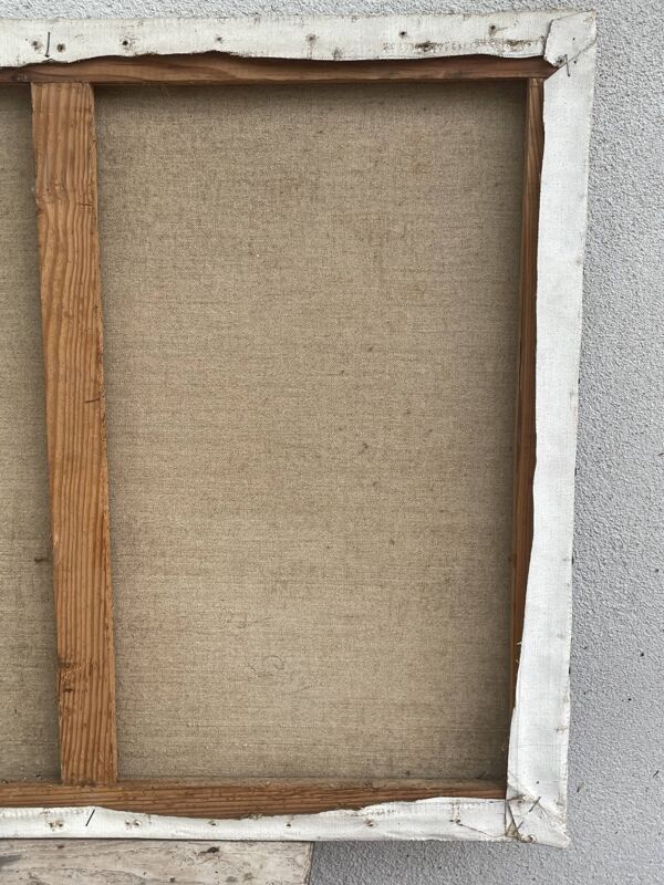 Huile sur toile,  pré-salé Baie de Somme, Vache, boeuf, signé Rogé à identifier