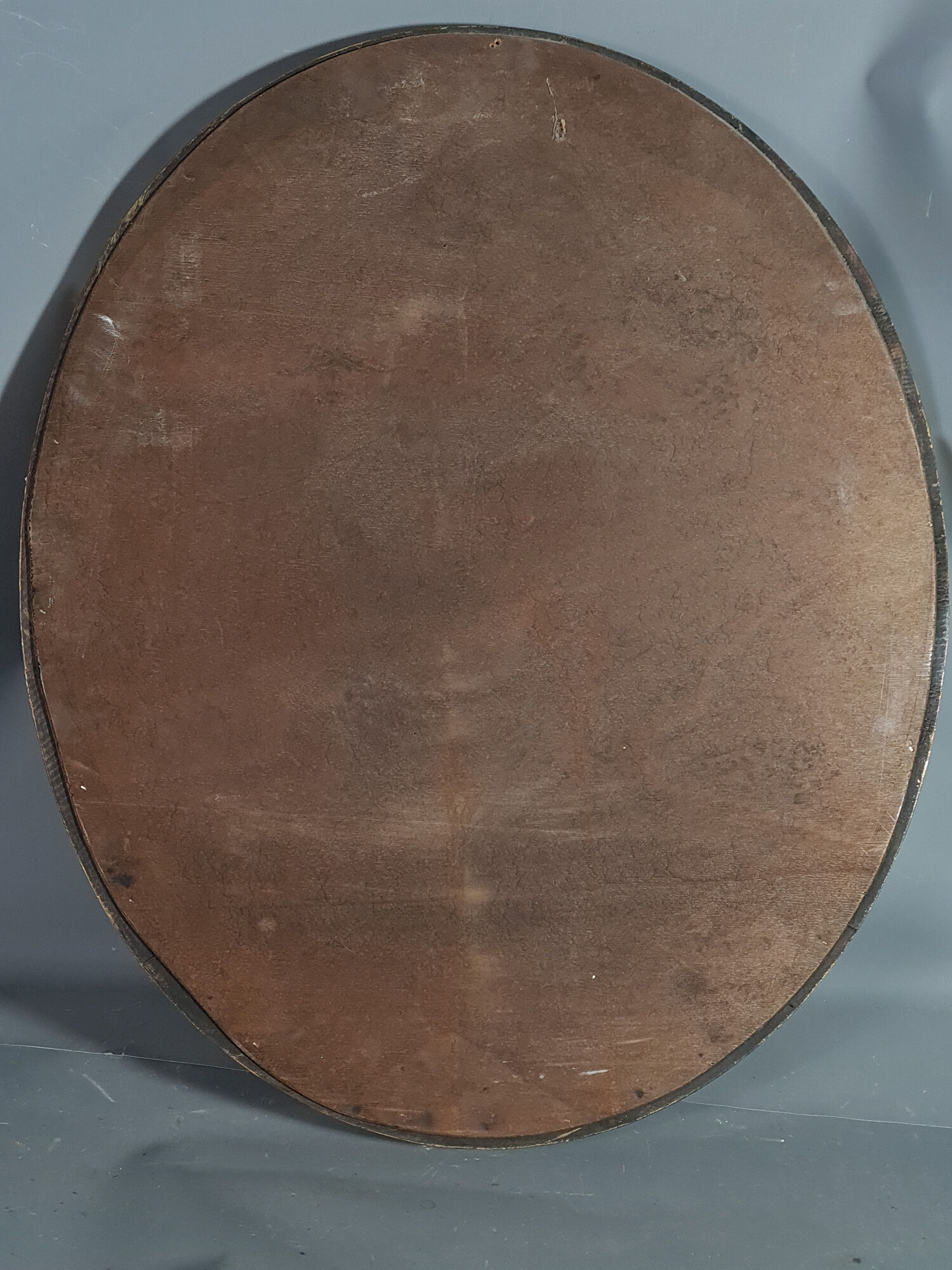 Oval mirror old carved wood gilded gold leaf louis XVI style large format 74x63 cm