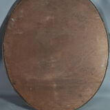 Oval mirror old carved wood gilded gold leaf louis XVI style large format 74x63 cm