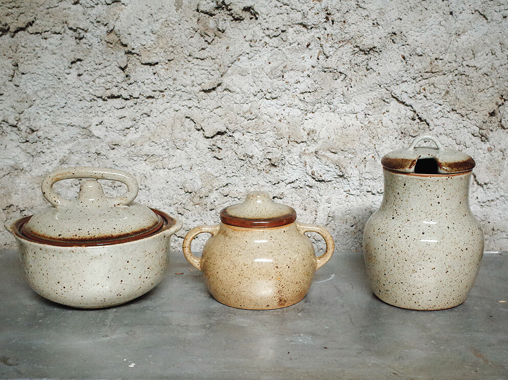 Ceramic covered pot of Vallauris