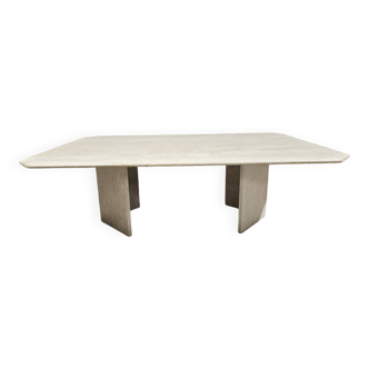 1980's travertine coffee table