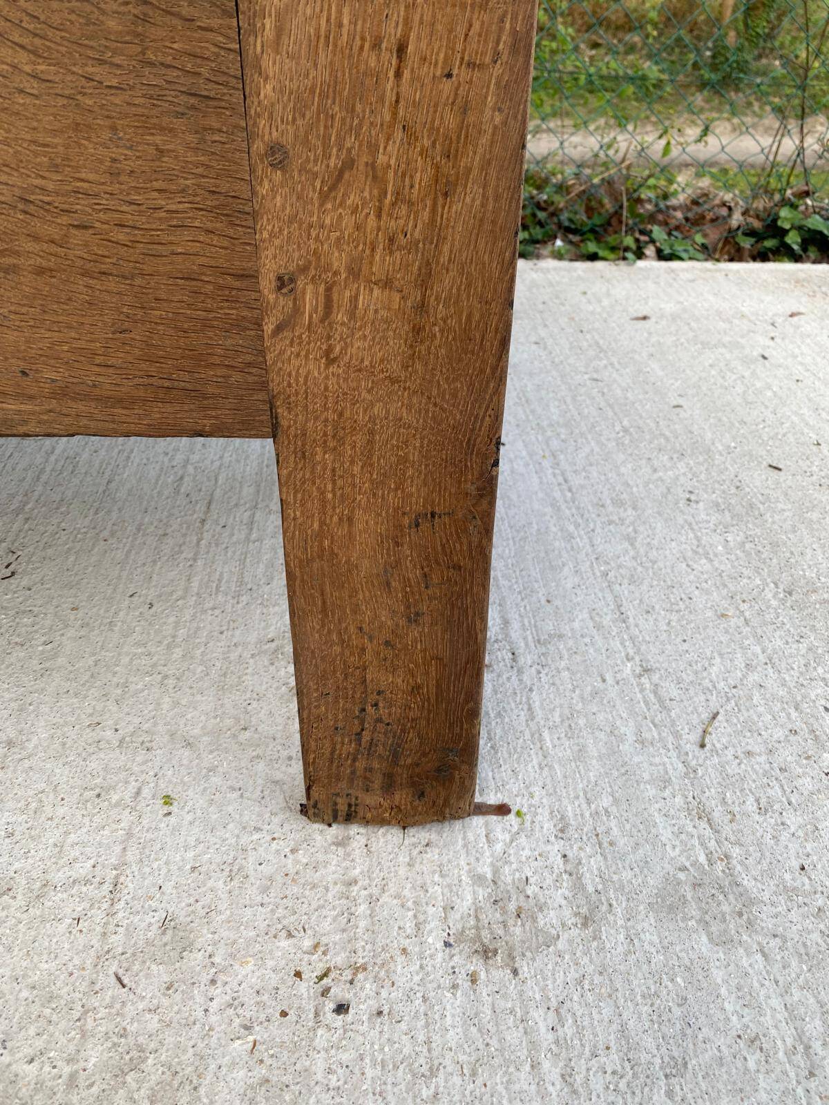 Renovated vintage oak baker's kneading trough