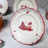 GIEN factory. Earthenware service called "landscapes". 29 pieces.