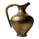 Vintage brass vase from the 1940s, hand-hammered metal, amphora shape, Italian design from the 1940s.