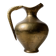 Vintage brass vase from the 1940s, hand-hammered metal, amphora shape, Italian design from the 1940s.