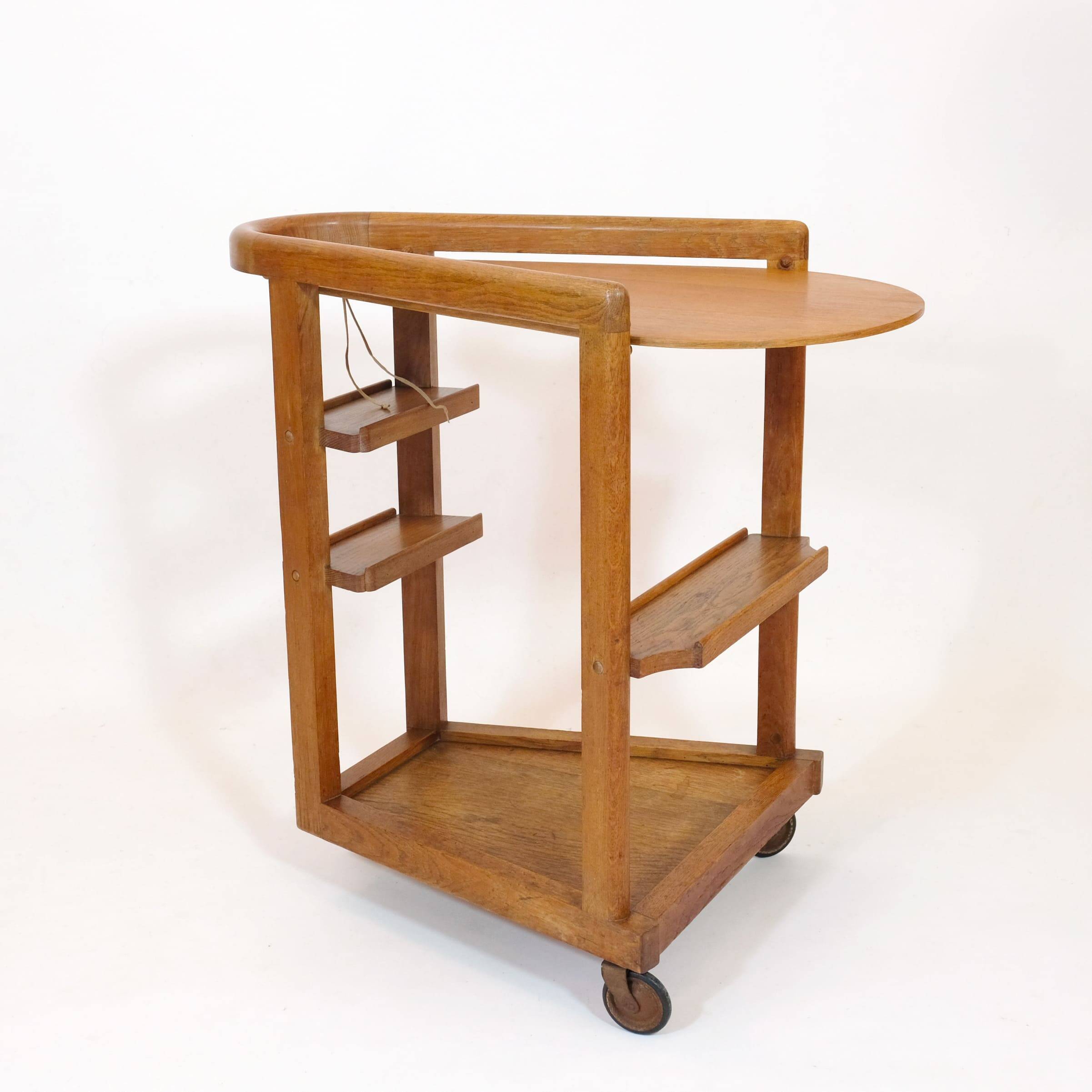 Guillerme et Chambron, serving trolley with removable tray, Votre Maison, 1960s.
