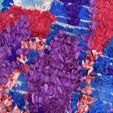 Moroccan carpet Boucherouite colored - 145 x 179 cm