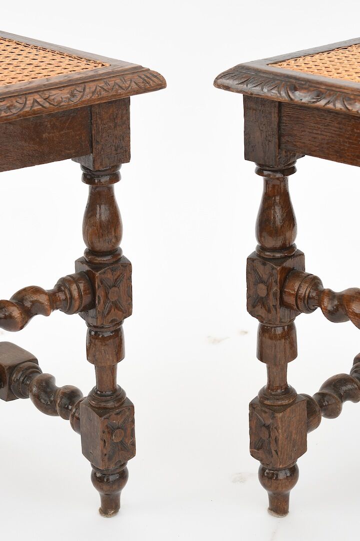 Series of 4 Louis XIII style chairs