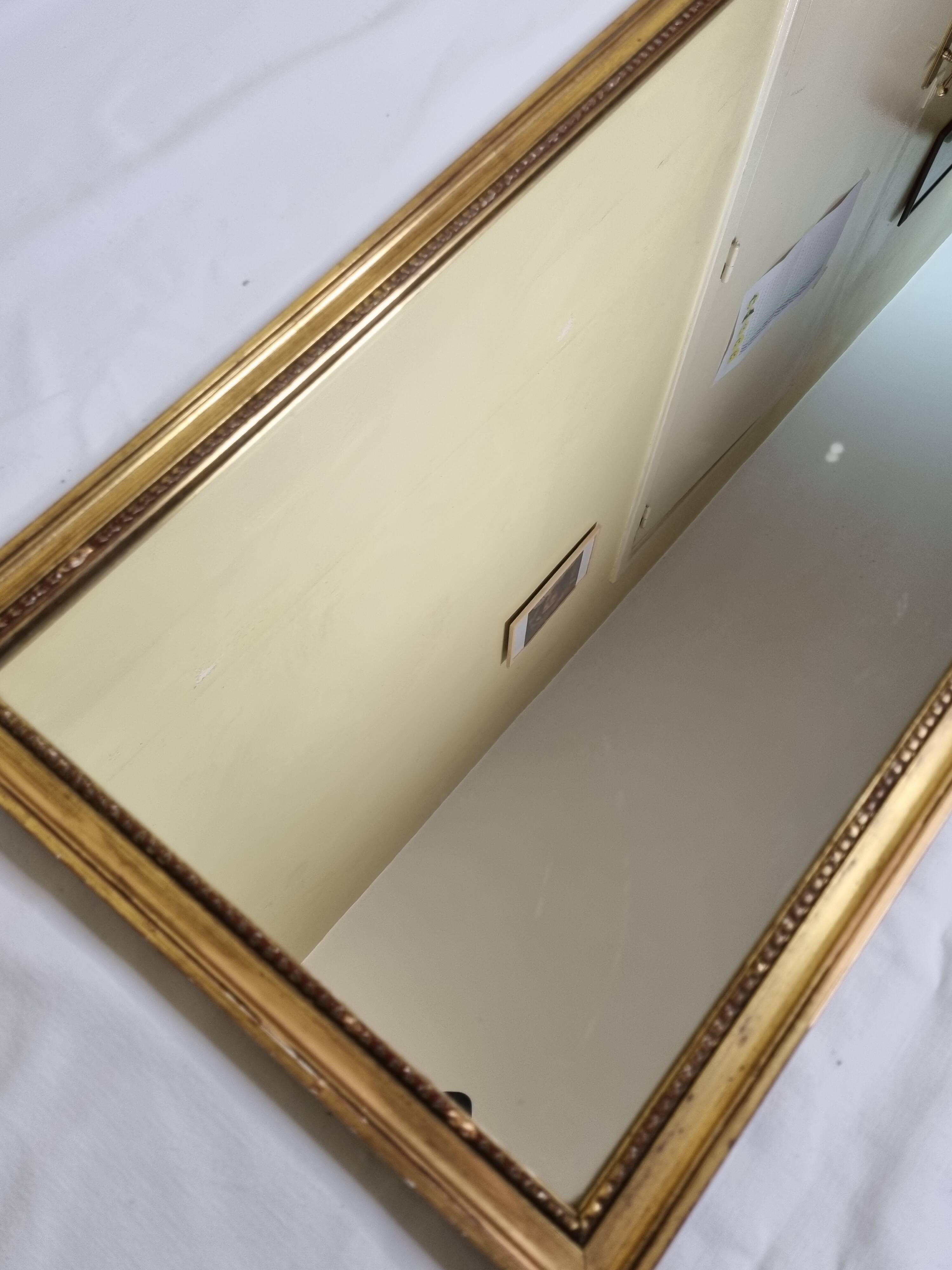 Vintage wall mirror, gold frame, 118 cm