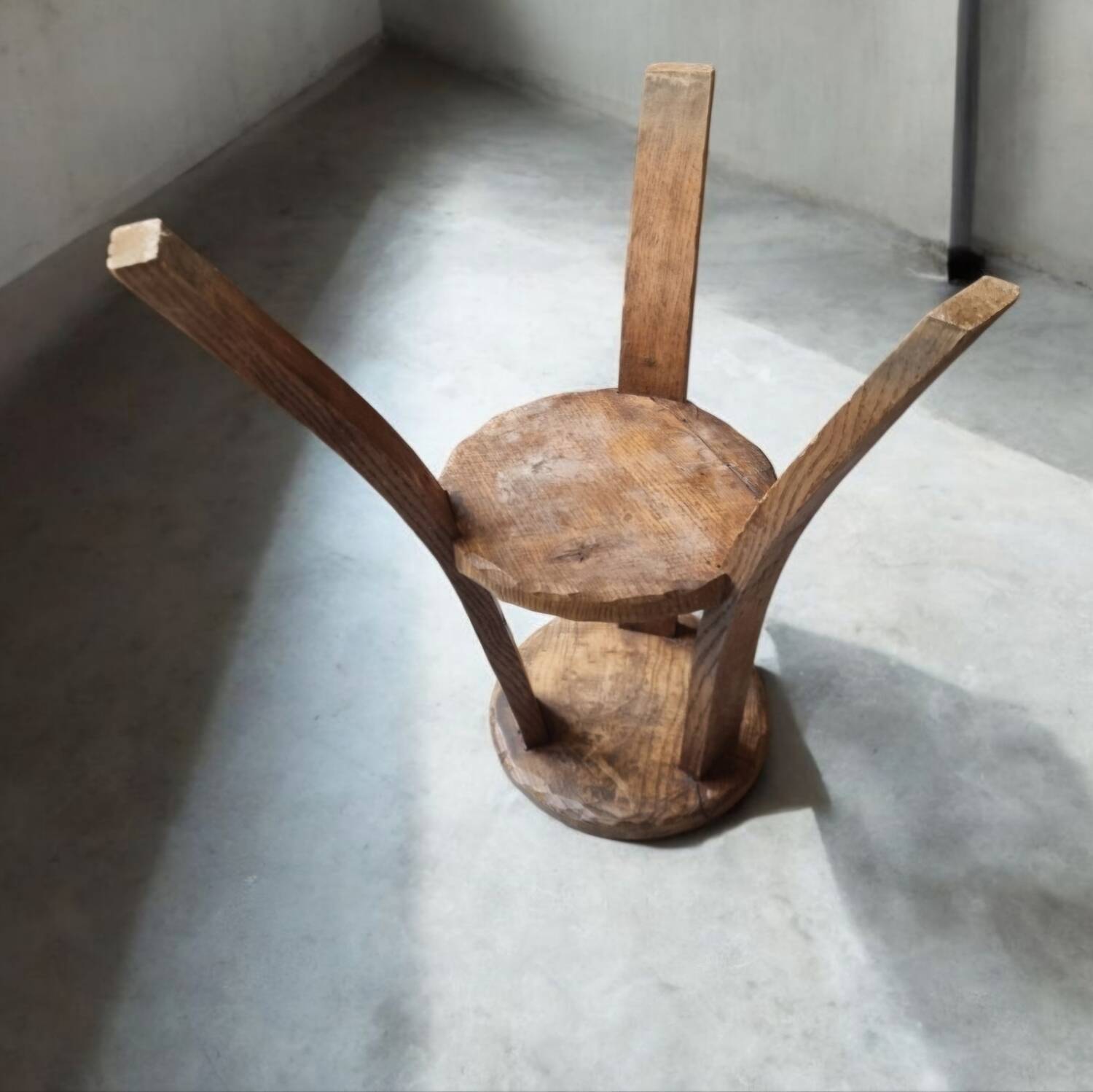 Brutalist tripod stool