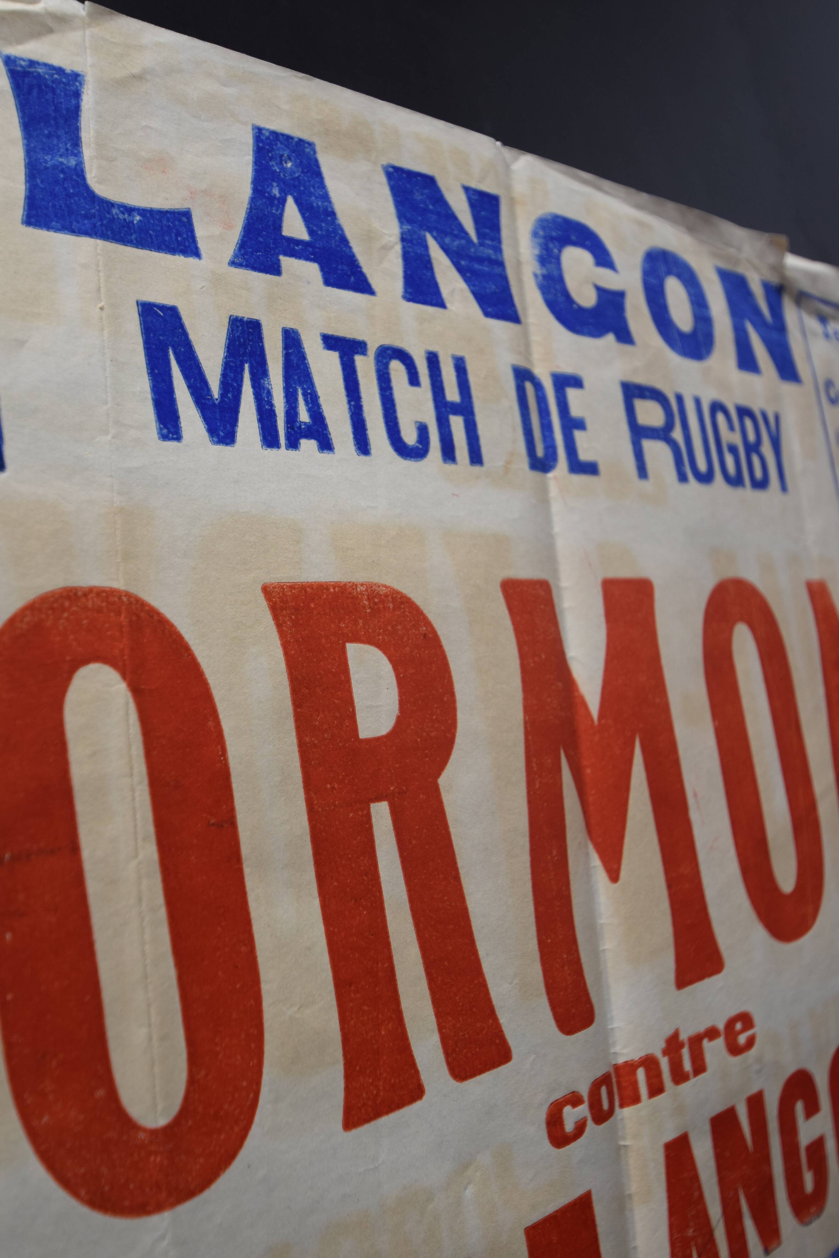 "Rugby Match" poster - City of Langon - 1930s