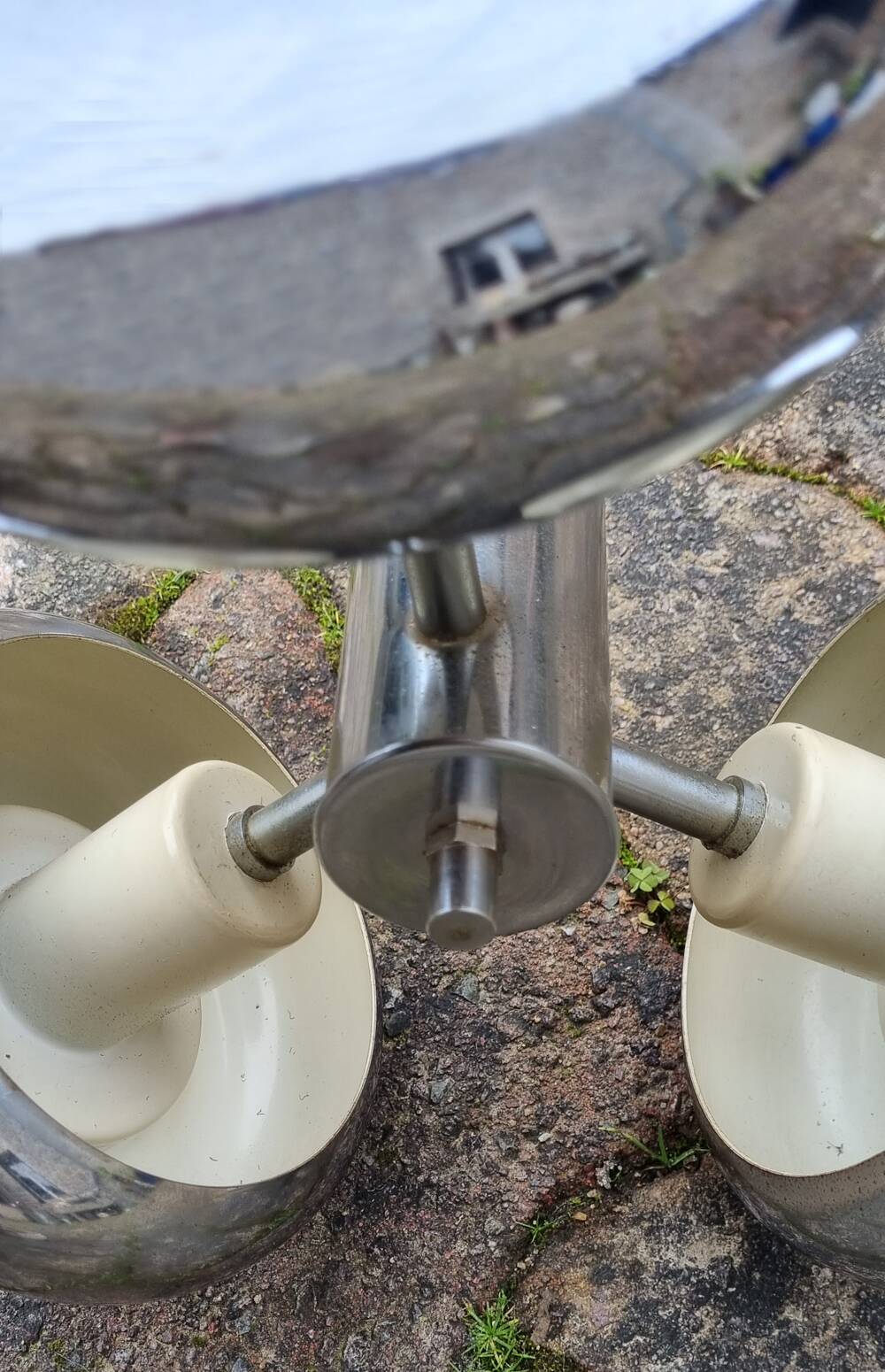 UFO pendant light, vintage, 3 globes, space age, 70s