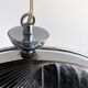 Space Age chrome aluminium moon hanging lamp,  slat lamp