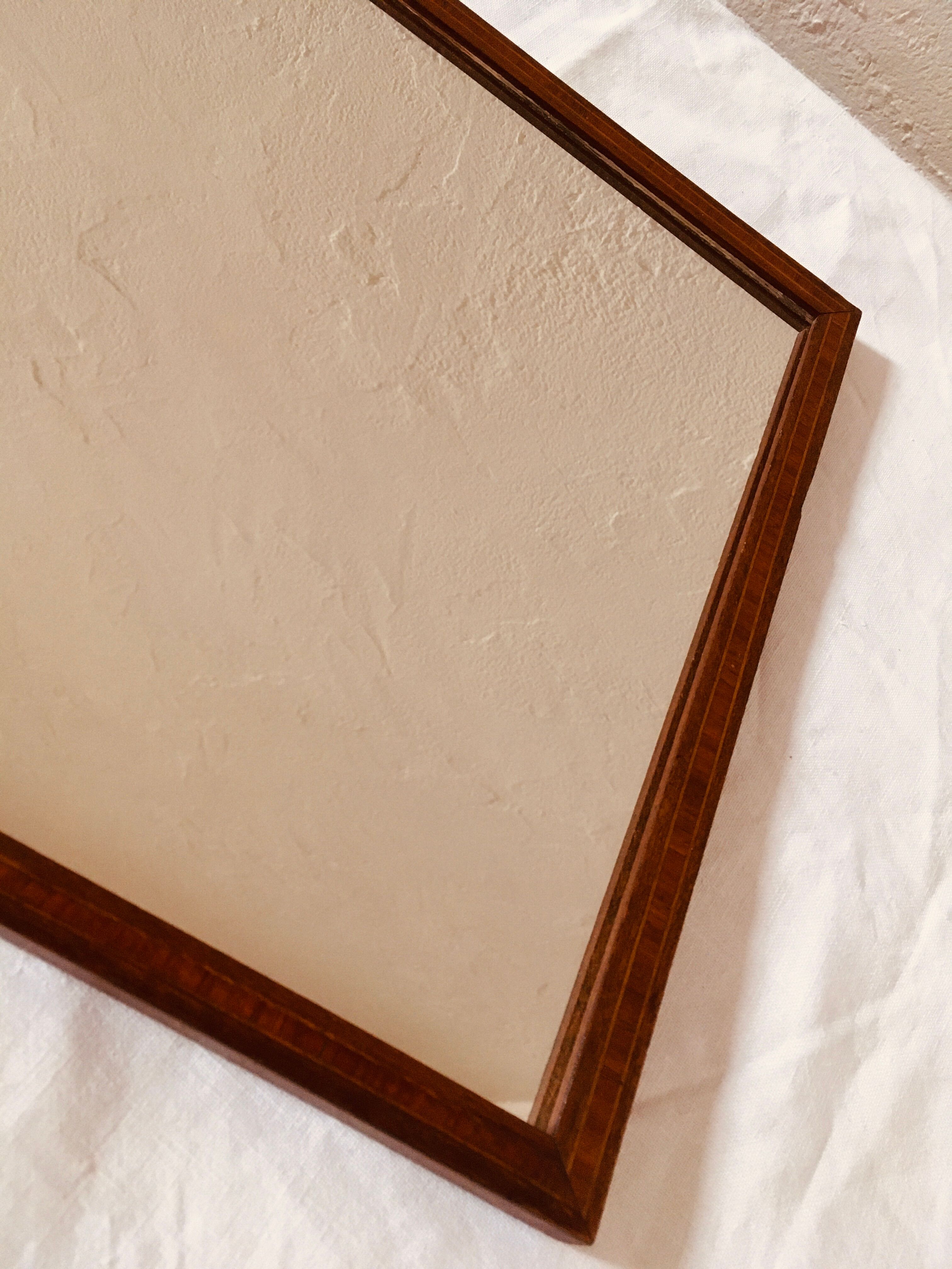 Marquetry mirror 47x26cm