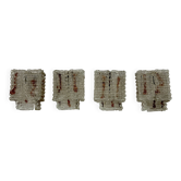 Set of four large wall lamps in murano glass elements by Poliarte. Italy 1970s