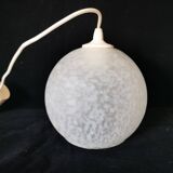 pendant lamp, lampshade, ball, art deco, opaque glass, Clichy glass