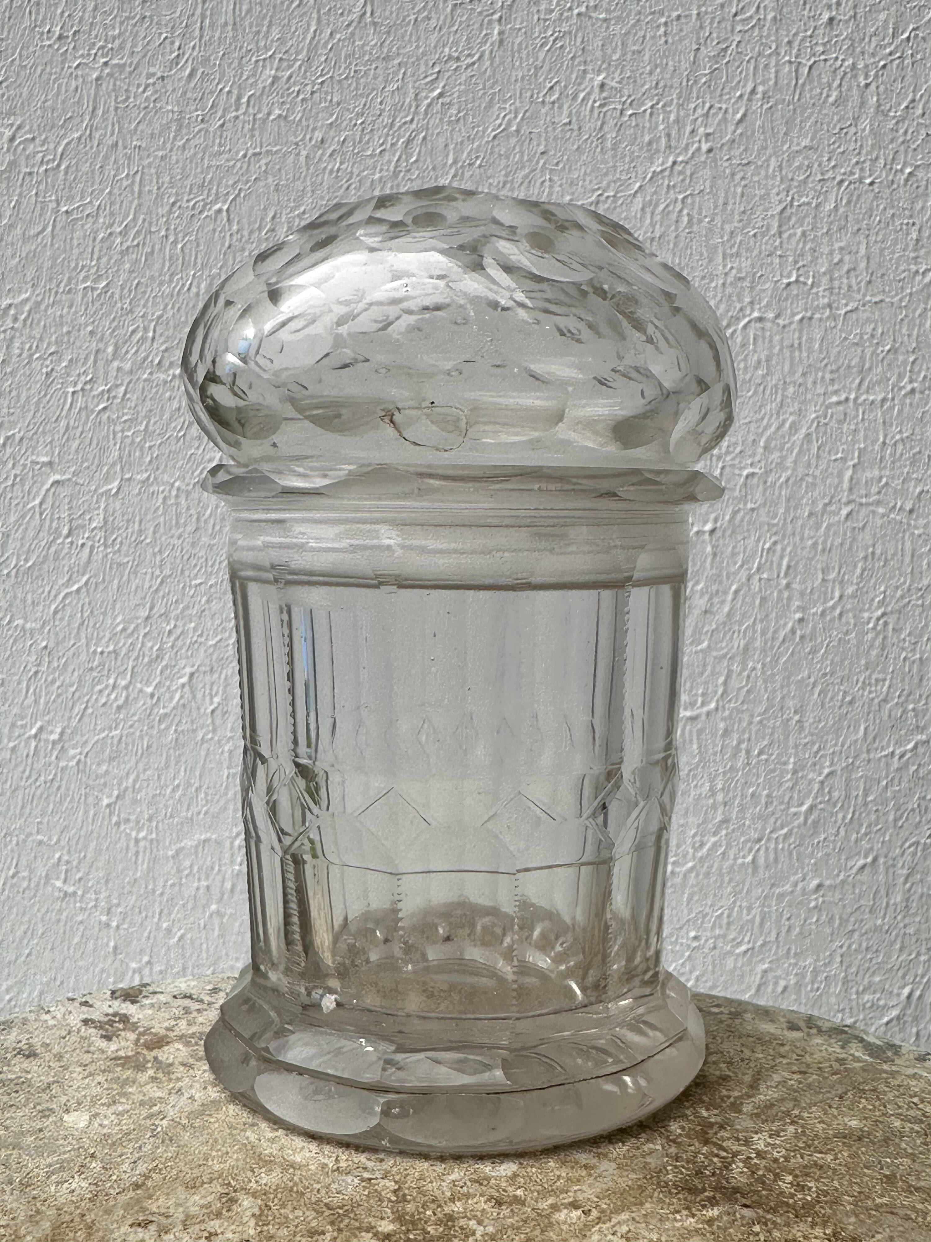 18th century crystal sugar shaker