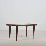 Italian coffee table with glass top in the style of Ico Parisi, 1950s