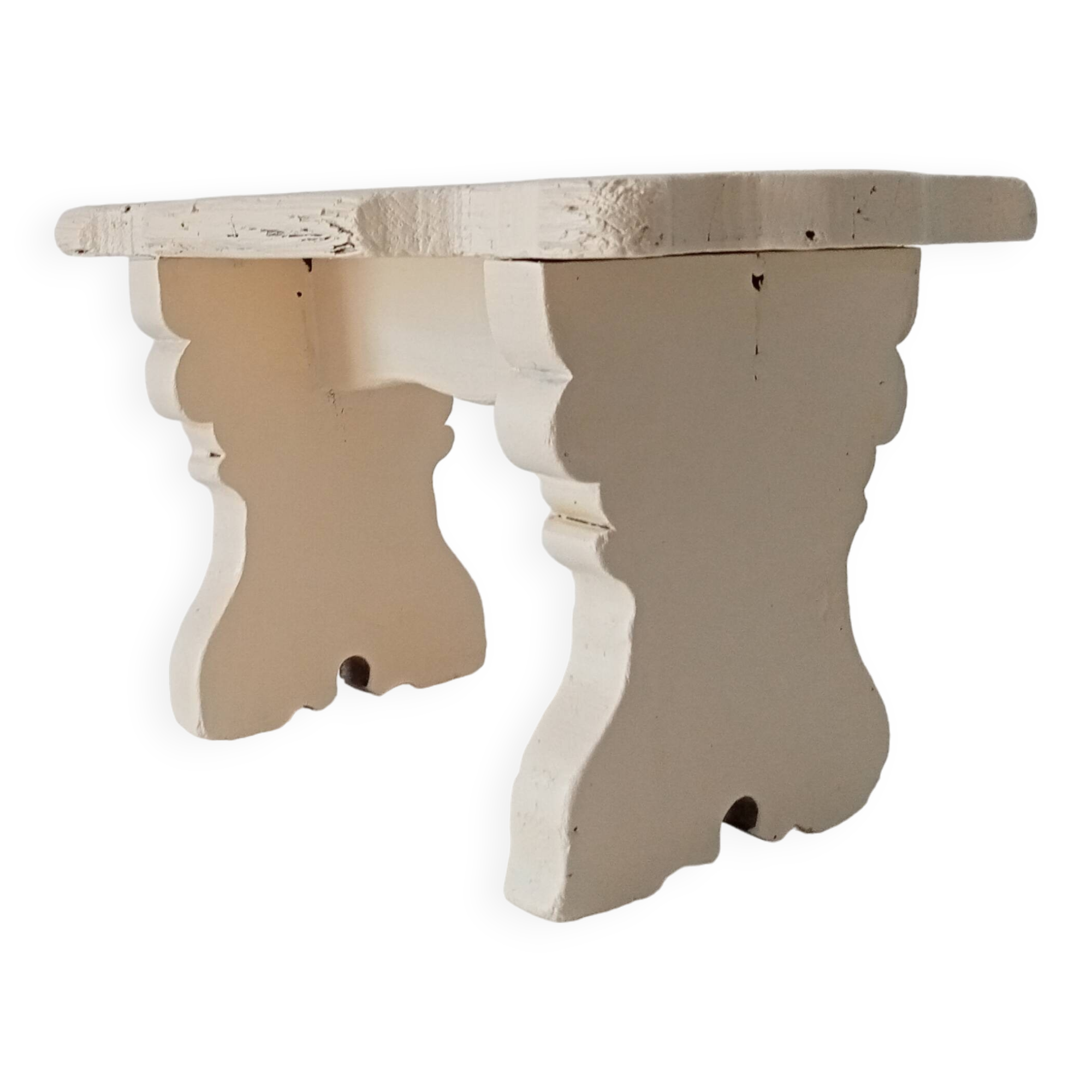 Antique carved solid wood stool