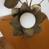 Golden metal brass flower lamp