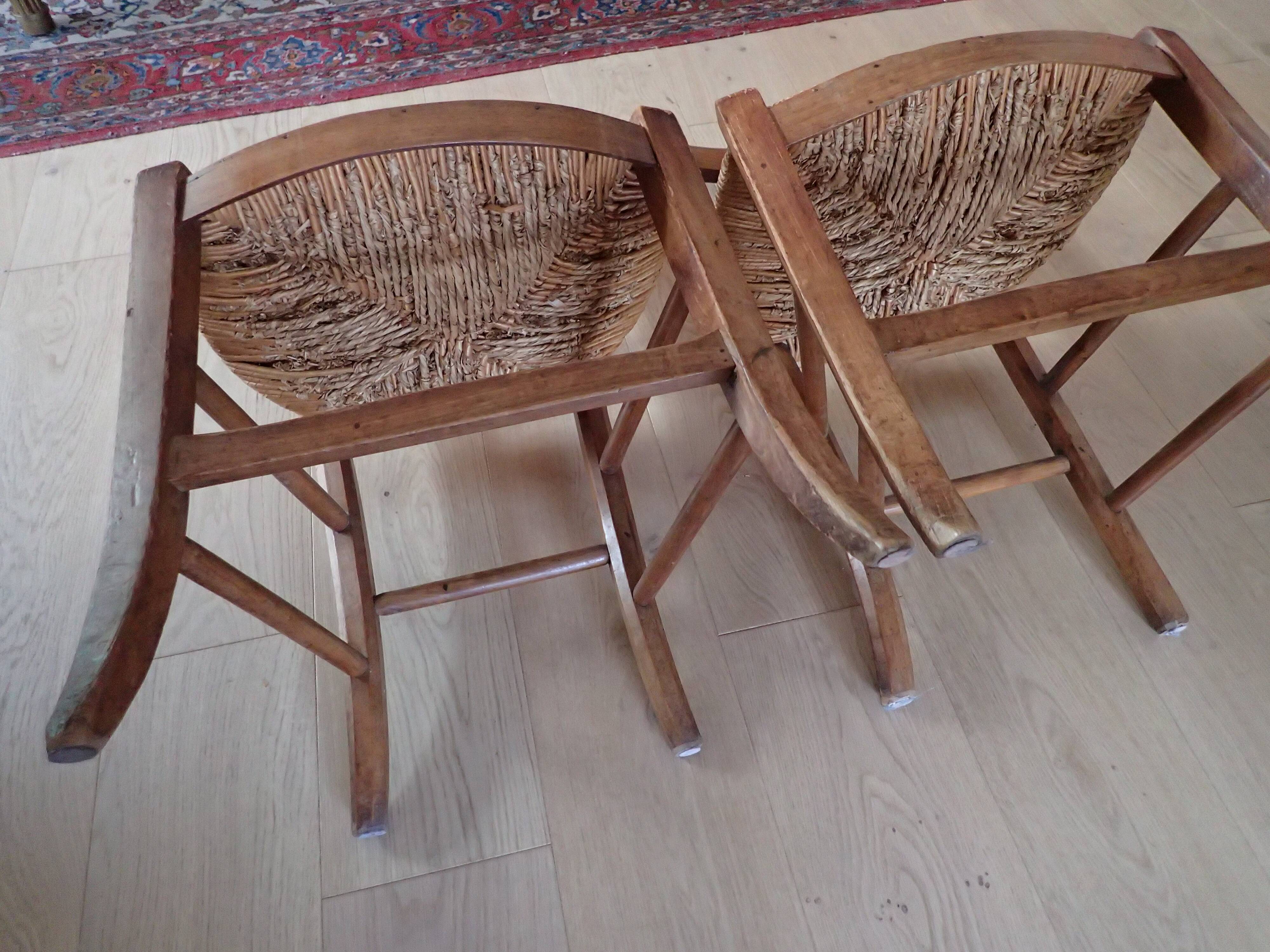 Paire de chaises dossier ajouré XIXe