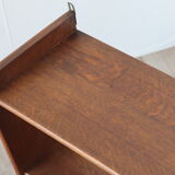 Vintage solid oak wall shelf, 1950