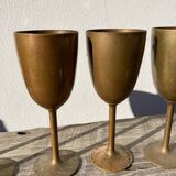 Copper brass stemmed glasses