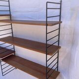 1960s String shelf in teak and metal