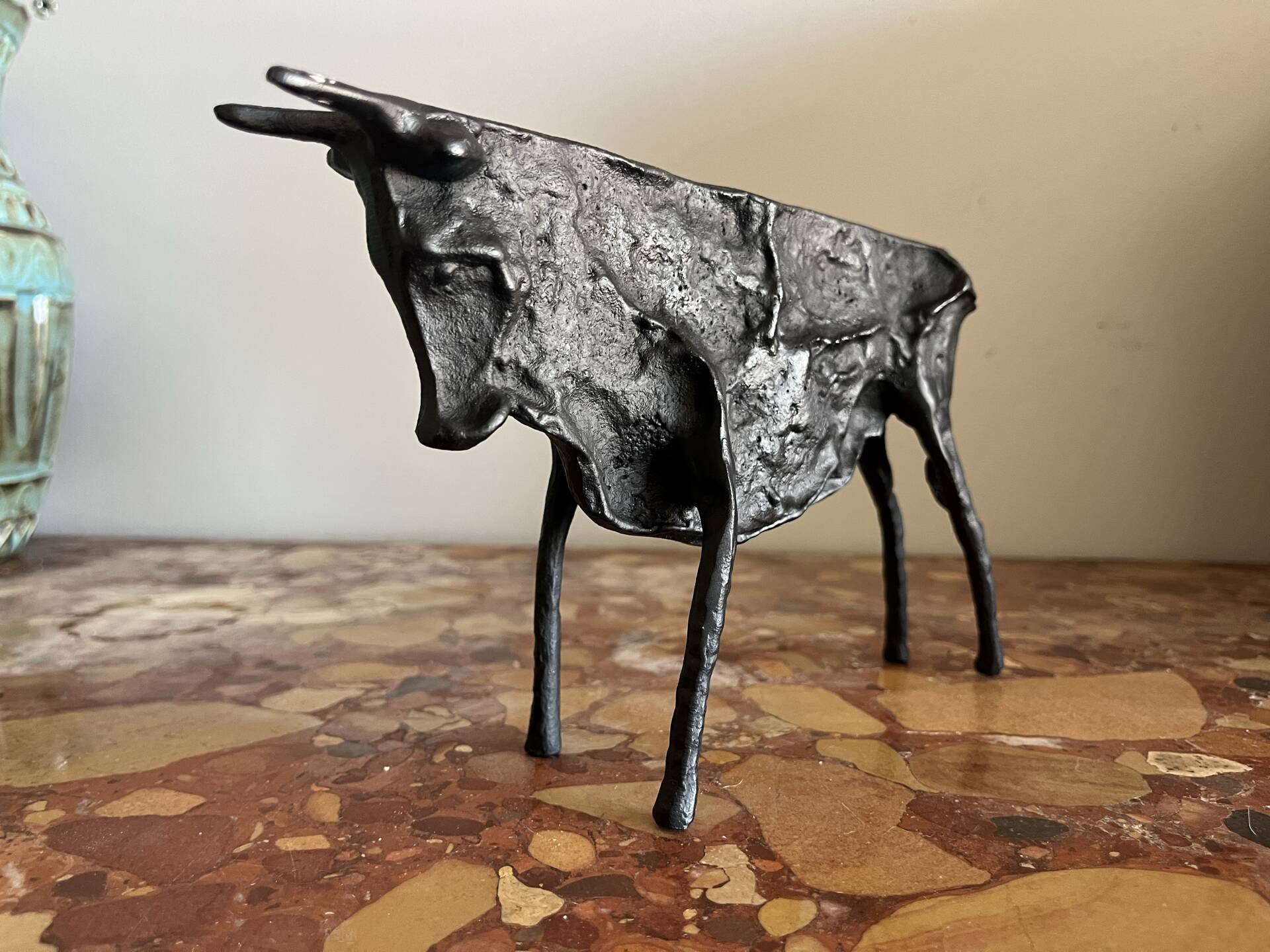 Metal Bull Sculpture