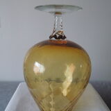 Glass ball foot vintage ochre