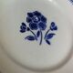 4 old flat plates Badonviller blue rose