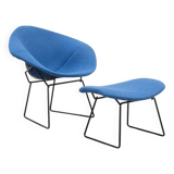 Diamond Armchair & Hocker by Harry Bertoia for Knoll