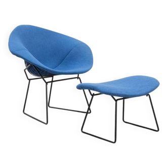 Diamond Armchair & Hocker by Harry Bertoia for Knoll