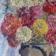 Painting HSToile "Bouquet of flowers" signed Desains 1947