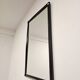 Vintage 1970s Wall Mirror with Black Wooden Frame