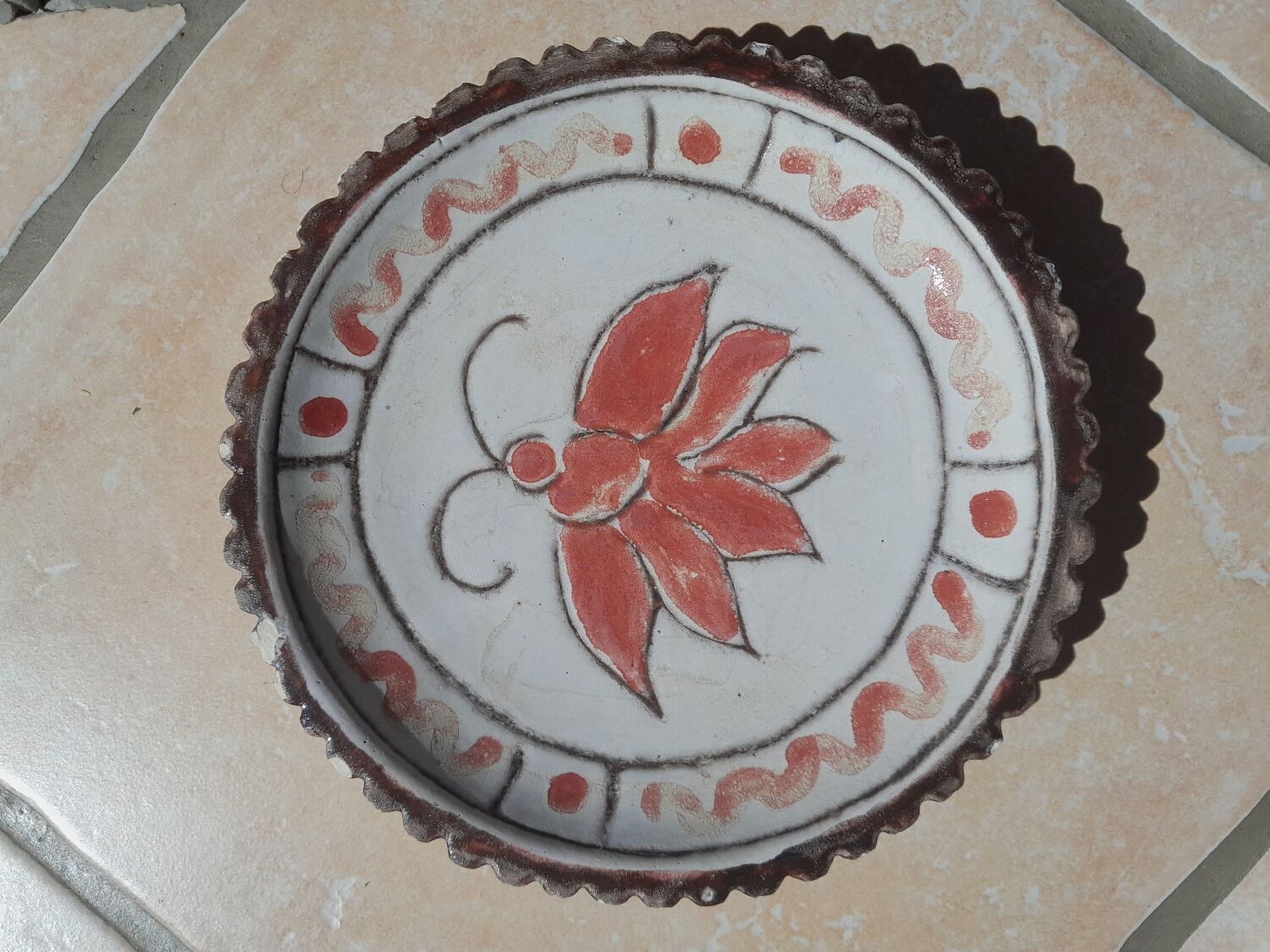 Ceramic dessert plates signed Jérôme MASSIER - Vallauris