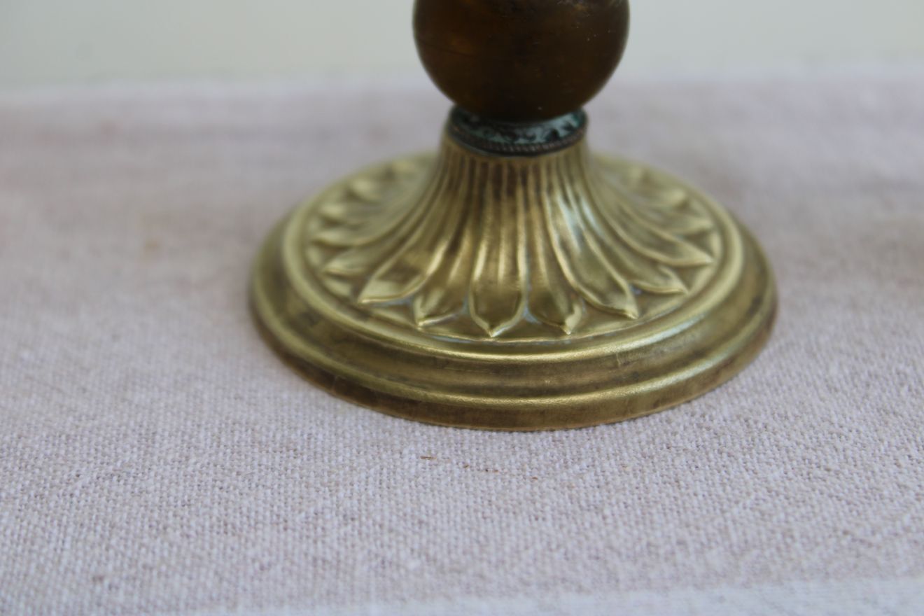 Pair of golden candle holders